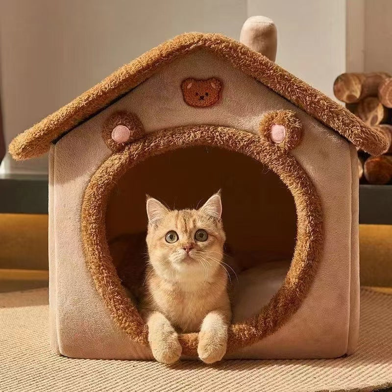Snuggle Haven: The Enclosed Pet Bed Your Fur Baby Will Love"
