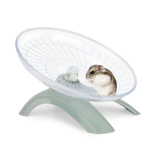 Reshiho Hamster Wheel Silent Hamster Exercise Wheel Running Spinner Hamster Flying Saucer for Hamsters Gerbils Mice and Other Small Pets (Dark Grey)