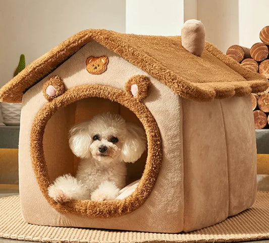 Snuggle Haven: The Enclosed Pet Bed Your Fur Baby Will Love"