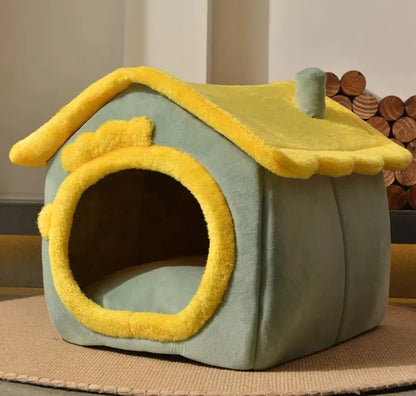 Snuggle Haven: The Enclosed Pet Bed Your Fur Baby Will Love"