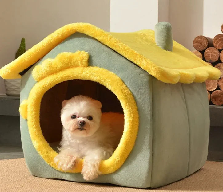 Snuggle Haven: The Enclosed Pet Bed Your Fur Baby Will Love"